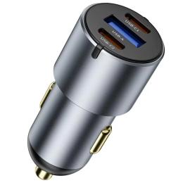 Автомобільний адаптер для телефона WIWU Wi-CC032 60W Nano Pro A + 2C Fast Car Charger Gray