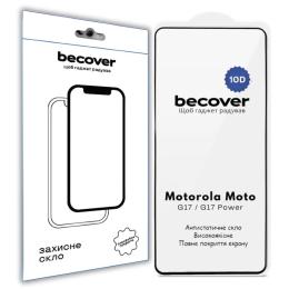 Захисне скло BeCover 10D для Motorola Moto G17/G17 Power Black (715138)