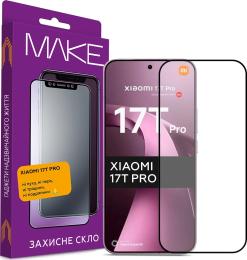Захисне скло Make для Xiaomi 17T Pro Black (MGF-X17TP)