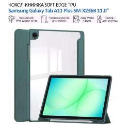 Чохол-книжка для планшета BeCover для Samsung Galaxy Tab A11 Plus X236B 11.0 Dark Green з кріпленням для стилуса (715567)
