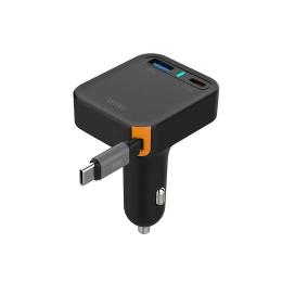 Автомобільний зарядний пристрій для телефона WIWU Wi-CC033 65W Helix A + C Black