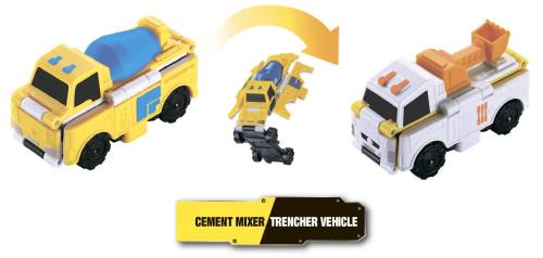 Іграшкова машинка Flip Cars EU463875-02 2 в 1 Бетономішалка і Траншеєкопач