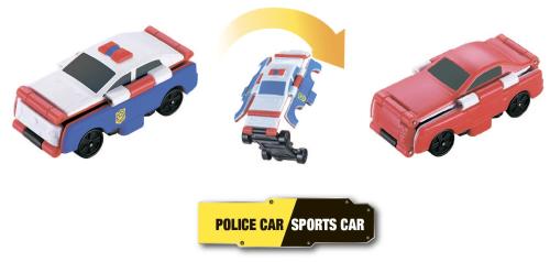 Іграшкова машинка Flip Cars EU463875-04 2 в 1 Поліцейський автомобіль і Спорткар