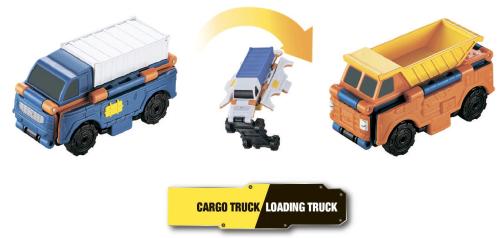 Іграшкова машинка Flip Cars EU463875-12 2 в 1 Вантажівка і Навантажувач