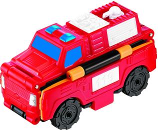 Іграшкова машинка Flip Cars EU463875-14 2 в 1 Фронтальний навантажувач і Пожежний автомобіль