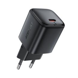 Адаптер живлення для телефона Acefast A136 PD40W mini GaN USB-C fast charger Black