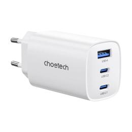 Адаптер живлення для телефона Choetech GaN PD65W 3Ports PD9006
