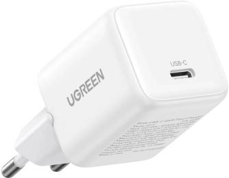 Адаптер живлення для телефона Ugreen X513 USB-C 30W QC4.0 PD3.0 GaN Fast Charger White (65009)