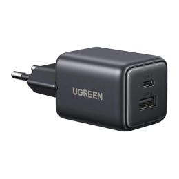 Адаптер живлення для телефона Ugreen X514 USB-C + USB 20W GaN Fast Charger Black (65737)