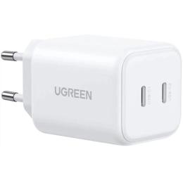 Адаптер живлення для телефона Ugreen X526 2xUSB-C 45W GaN Fast Charger White (65154)