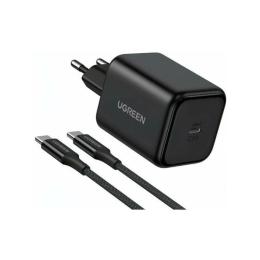 Адаптер живлення для телефона Ugreen X524 45W USB-C GaN Fast Charger Set Black (65054)