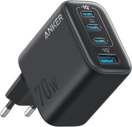 Адаптер живлення для телефона Anker 70W 3xUSB? C + 1xUSB-A Black (A121CG11)