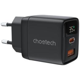 Адаптер живлення для телефона Choetech PD6052-EU-BK, USB-A/USB-С