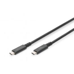 Дата-кабель Digitus USB-C  USB-C Type-C, 1м Black AK-300343-008-S