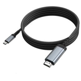 Дата-кабель Hoco UA43 Type-C to HDTV HD screen mirroring cable Metal Gray