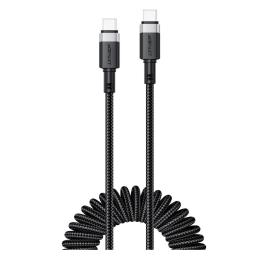 Дата-кабель Acefast C14-03 Type-C to Type-C spring charging data cable 60W 1, 2m Black