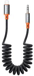 Аудіо-кабель Mcdodo CA-0890 Coil L to AUX 3.5 1.8m Black