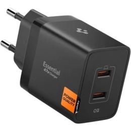 Адаптер живлення для телефона Spigen Essential 47W Wall Charger EE472EU Black ACH09457 8800283302912
