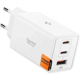 Адаптер живлення для телефона Spigen Essential 67W Wall Charger EE673EU White ACH08710 8809971235358