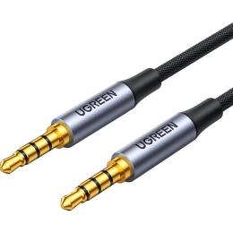 Аудіо-кабель Ugreen AV183 3.5mm to 3.5mm 4-Pole M/M Audio Cable Alu Case 3m Gray (20785)