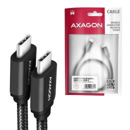 Дата-кабель Axagon BUCM3-CM10AB USB-C-USB-C 3.2 Gen 1, 2m, PD 60W, 3A Black
