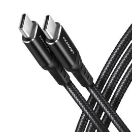 Дата-кабель Axagon BUCM3-CM10AB USB-C-USB-C 3.2 Gen 1, 3m, PD 60W, 3A Black