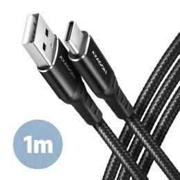 Дата-кабель Axagon USB-C TO USB2.0 1M BUCM-AM10AB Black