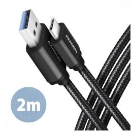 Дата-кабель Axagon USB-C TO USB3.2 2M BUCM3-AM20AB Black