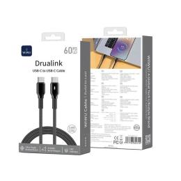 Дата-кабель WIWU 60W Duralink Series Nylon Braided Cable Wi-C075 C-C 1M