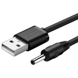 Дата-кабель Ugreen US277 USB 2.0 Male to DC 3.5mm 1m Black (10376)