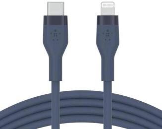 Дата-кабель Belkin BoostCharge Flex Type-C  -  Lightning 1 м Blue (CAA009bt1MBL_bulk) тех упаковка