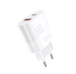 Адаптер живлення для телефона WUW WUW-C251 25W PD USB-C + USB QC3.0 18W