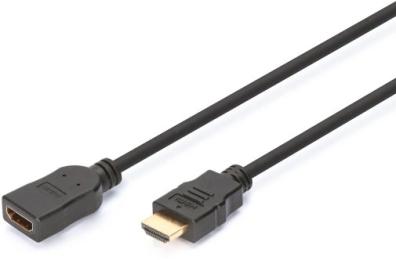 Відео-кабель Digitus HDMI High speed + Ethernet (AM/AF) 2.0м Black AK-330201-020-S