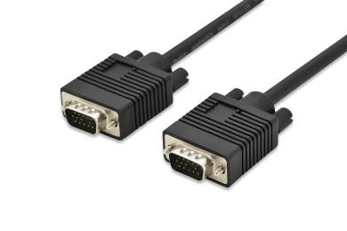 Відео-кабель Digitus VGA, M/M, 2 х феррит, 3м Black AK-310103-030-S