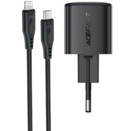 Мережевий зарядний пристрій для телефона Acefast A118 PD30W GaN (1USB-C) + кабель Type-C to Lightning (6974316285182)