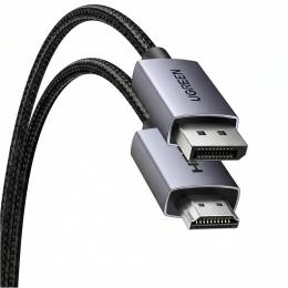 Відео-кабель Ugreen DP125 DisplayPort to HDMI 2.0 4K@30Hz 1.5m Black (35841)