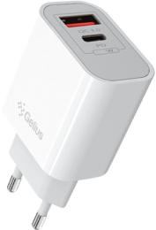 Мережевий зарядний пристрій для телефона Gelius Merge GP-HC060 GAN USB + Type-C 35W (QC/PD/PPS) + кабель Gelius One GP-UCN013 Type-C to Lightning 1m