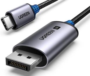 Відео-кабель Ugreen CM556 USB-C to DisplayPort 8K Cable 3m Black (25839)