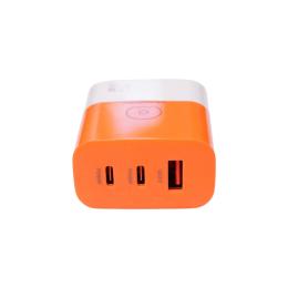 Мережевий зарядний пристрій для телефона WUW C215 65W Charger 2 USB C + USB A White Black