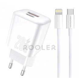 Мережевий зарядний пристрій для телефона WUW T104L PD20W A+C Lightning kit (6978749570631)