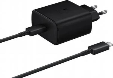 Мережевий зарядний пристрій для телефона Samsung EP-TA845 комплект (45W/1PD) + кабель PD to Type-C Black