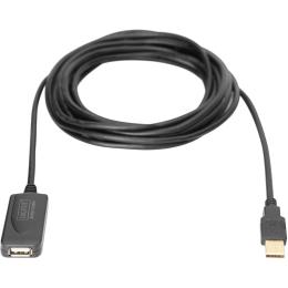 Кабельний подовжувач Digitus USB 2.0 Active Cable A/M-A/F 5м Black (DA-70130-4)