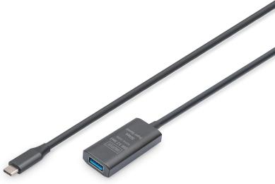 Кабельний подовжувач Digitus USB 3.2 Gen1 Active Cable 5G C/M-A/F 5м Black (DA-73110)