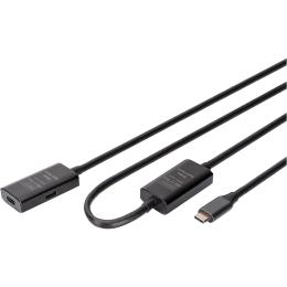 Кабельний подовжувач Digitus USB 3.2 Gen1 Active Cable 5G C/M-C/F 10м Black (DA-73109)