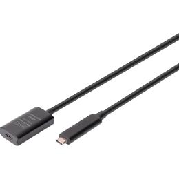 Кабельний подовжувач Digitus USB 3.2 Gen2 Active Cable 10G C/M-C/F 5м Black (DA-73112)