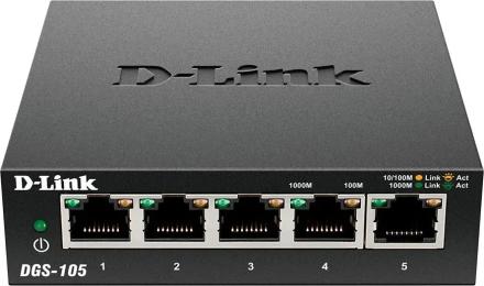 Світч D-Link DGS-105 Black