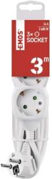 Мережевий фільтр Emos P0323R White 3 розетки 3 м