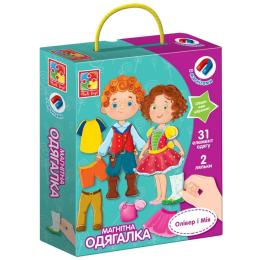 Настільна гра Vladi Toys Магнітна одягалка. Олівер і Мія, укр (VT3702-12)