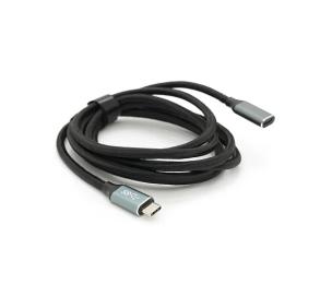 Дата-кабель Voltronic (36843) YT-TC-TC-B-2m Type-C (тато) - Type-C (мама) Black