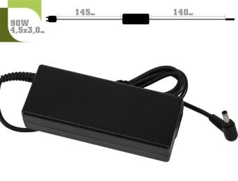 Блок живлення для ноутбука 1stCharger AC1STAS90WE (Asus 19V 90W 4.74A 4.5х3.0мм) + каб.жив.